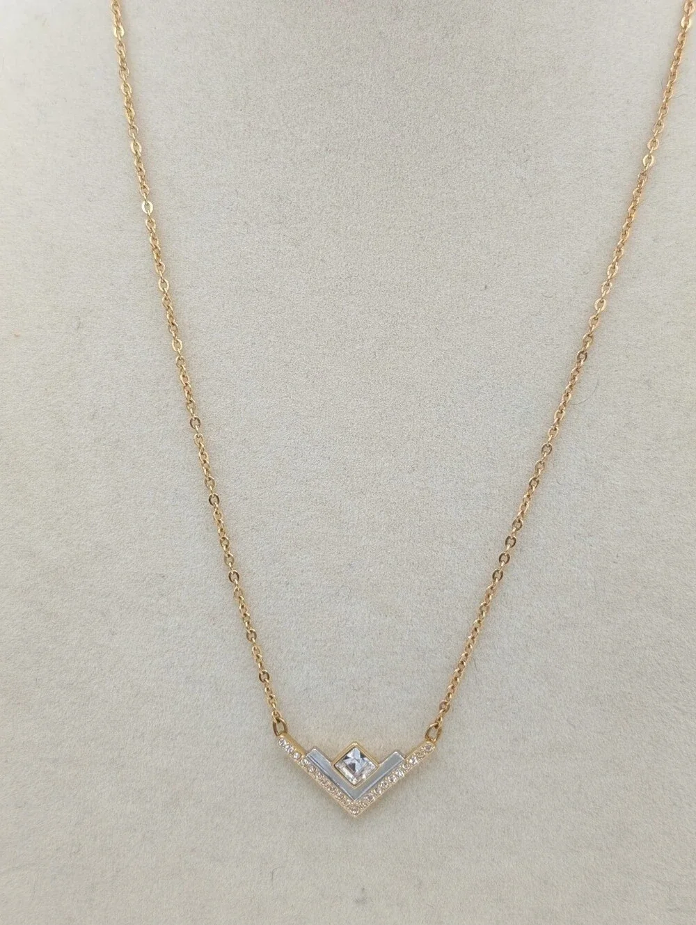 Swarovski V Shaped Pendant Necklace